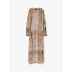 Long chevron motif cardigan with all-over sequins