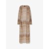 Long chevron motif cardigan with all-over sequins