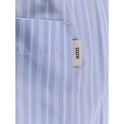 Cotton bermuda shorts with striped pattern
