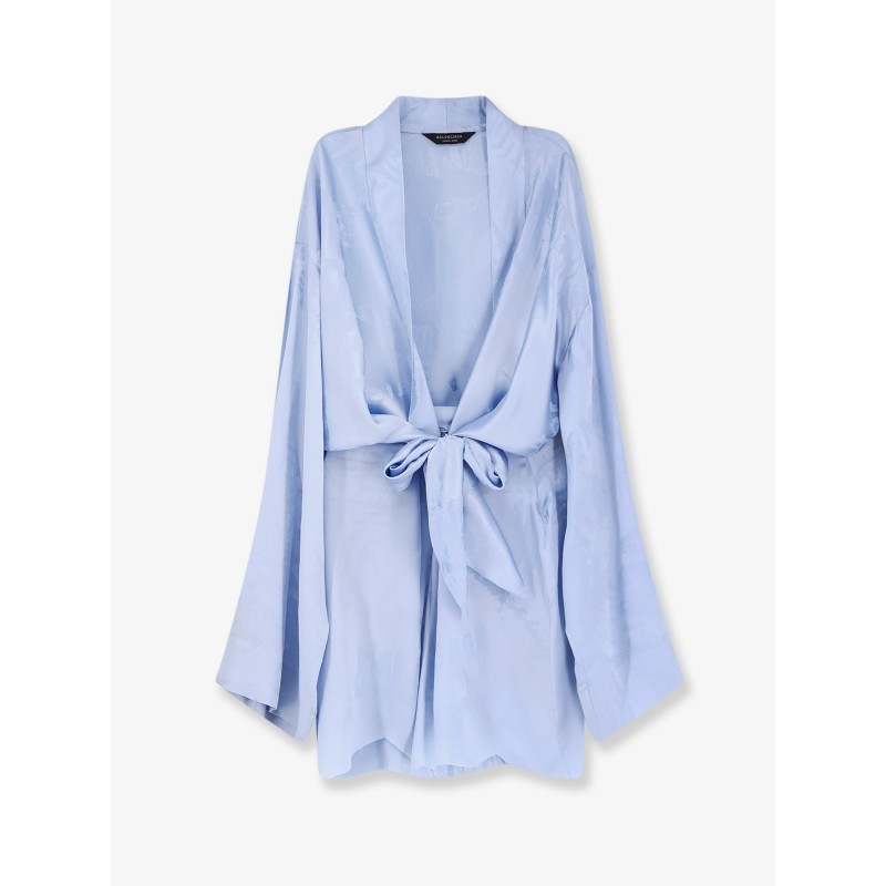 Wrap silk mini dress