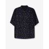 Cotton blend shirt with floral print