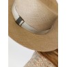 Raffia Fedora hat with Monili detail