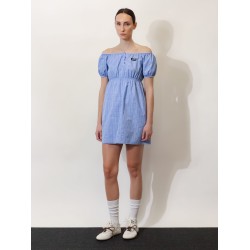 Madras cotton mini dress