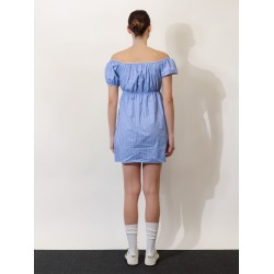 Madras cotton mini dress
