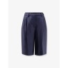 Viscose and linen bermuda shorts