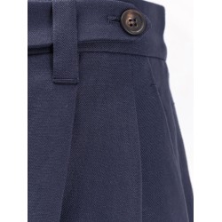 Viscose and linen bermuda shorts