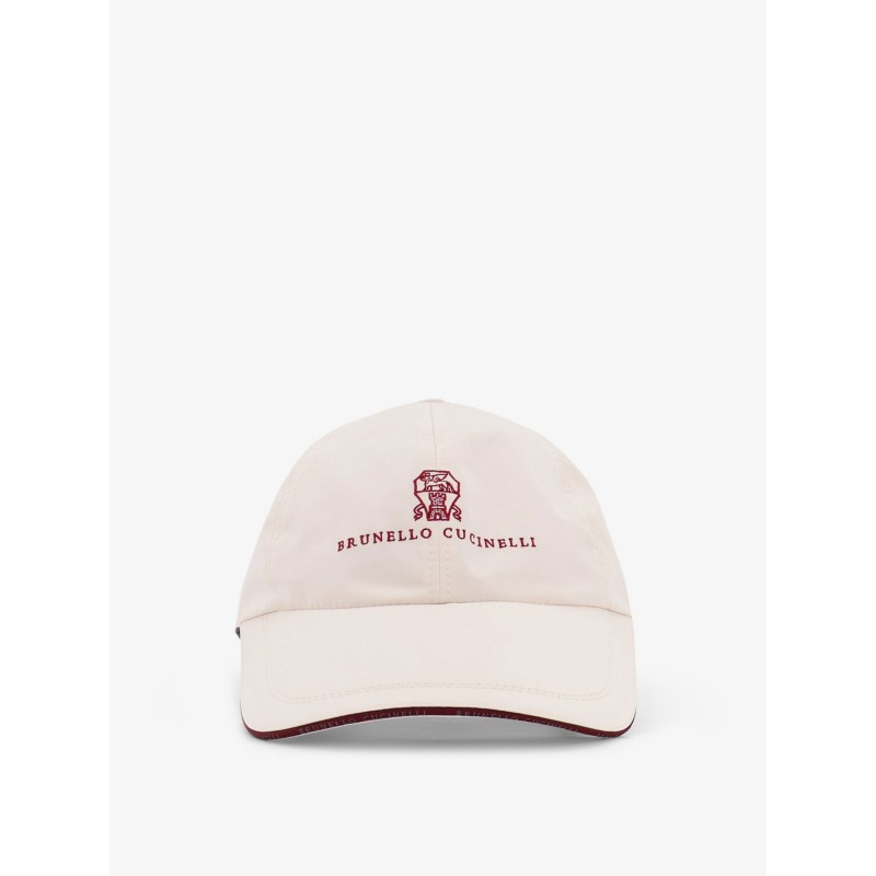 Nylon hat with embroidered logo on the front