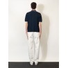 Viscose blend polo shirt with front Horsebit embroidery