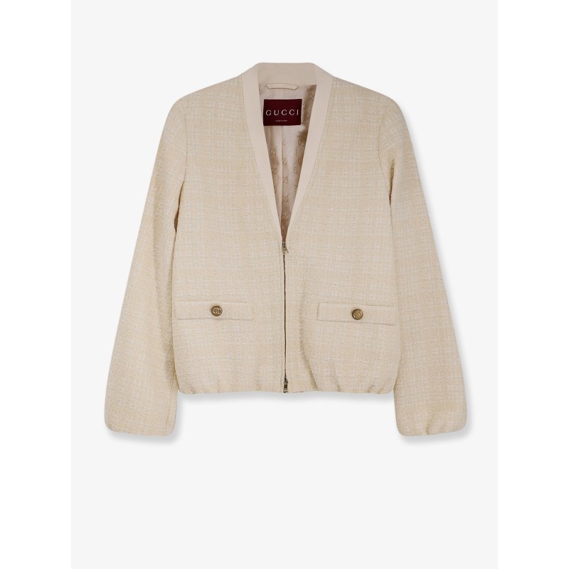 Checked cotton tweed jacket