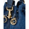 Mon Tresor FF flocked denim crossbody bag