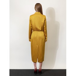 GG satin Chemisier Dress