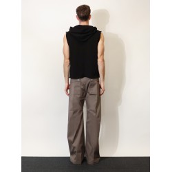 Sleeveless organic cotton sweatshirt