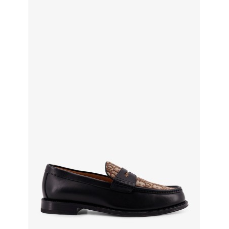 Leather loafers with Dior Oblique detail