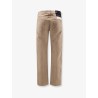 Denim trousers with logo patch on the back