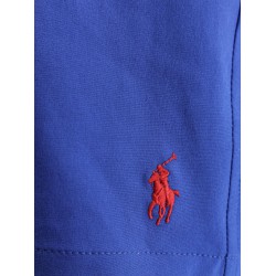 Recycled nylon swim trunks with embroidered logo on the front
