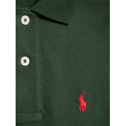 Cotton polo shirt with embroidered logo on the front