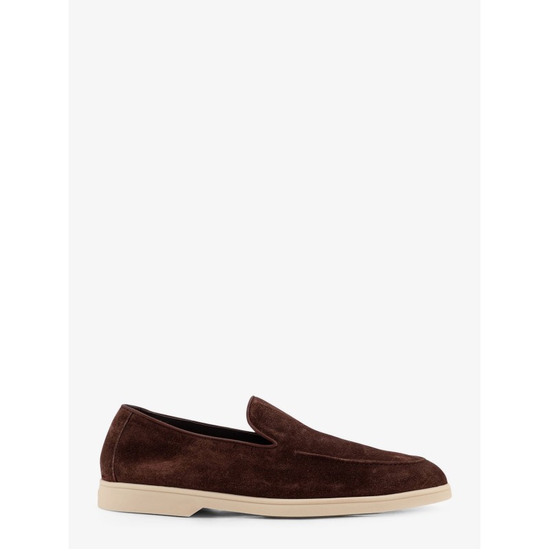 Reverse suede loafers