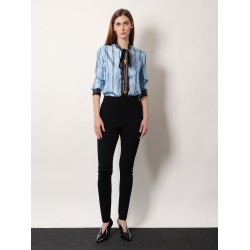 Printed silk twill shirt
