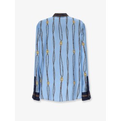 Printed silk twill shirt