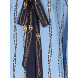 Printed silk twill shirt