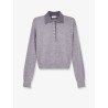 Cashmere and silk polo shirt with embroidery logo on the front