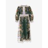 Long cotton dress with floral print