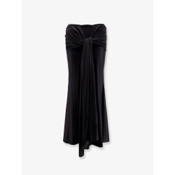 Shiny microfiber skirt with satin effect