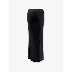 Shiny microfiber skirt with satin effect