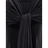 Shiny microfiber skirt with satin effect
