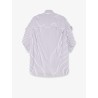 Tucked Sleeve striped cotton shirt