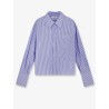 Cropped striped cotton shirt