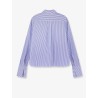Cropped striped cotton shirt