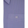 Cropped striped cotton shirt