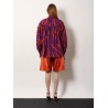 Catya cotton shirt with Crushed Stripe print