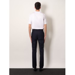 Trousers Wool Tonal Stitching