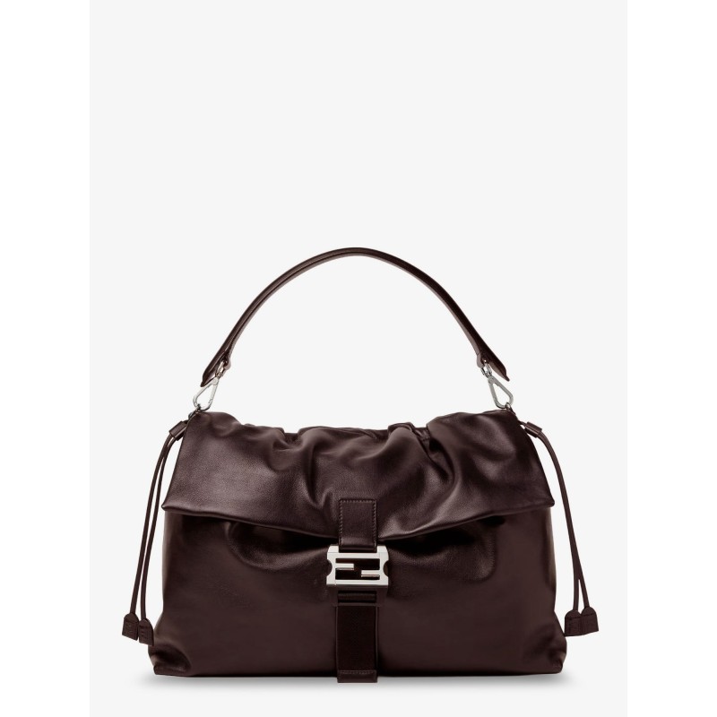 Fendi Flux Maxi Messenger leather shoulder bag