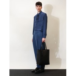 North/South leather tote bag
