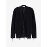 Cotton cardigan with destroyed effect