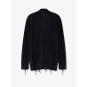 Cotton cardigan with destroyed effect