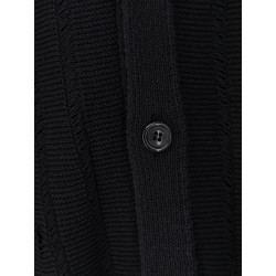 Cotton cardigan with destroyed effect