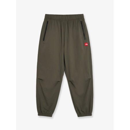 Nylon trousers with patch logo on the side