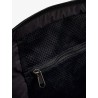 Nylon shoulder bag with logo label on the bottom
