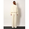Cotton blend trousers with checked pattern