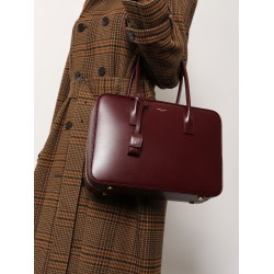 Sac de Jour in Box leather handbag with metal lock detail