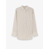 Oversized striped silk shirt