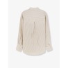 Oversized striped silk shirt