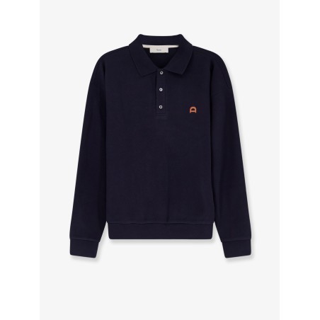 Cotton polo shirt with Logo patch