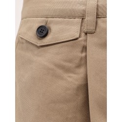 Pleated Chino Slacks Trousers