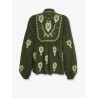 Embroidered puff sleeve lenzing™ ecovero™ euroflax™ shirt