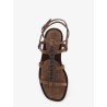 Suede sandals with Monili details